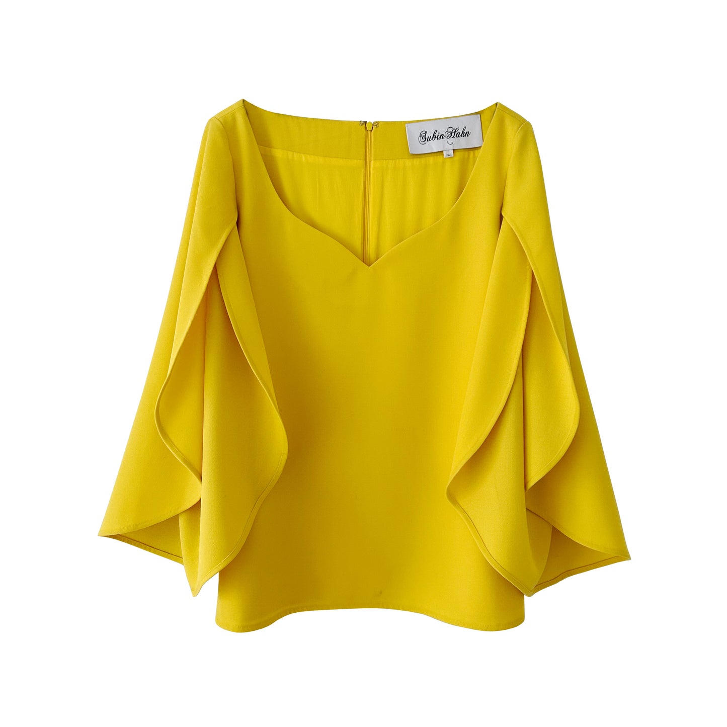 Belle Blouse in Yellow Wool Twill