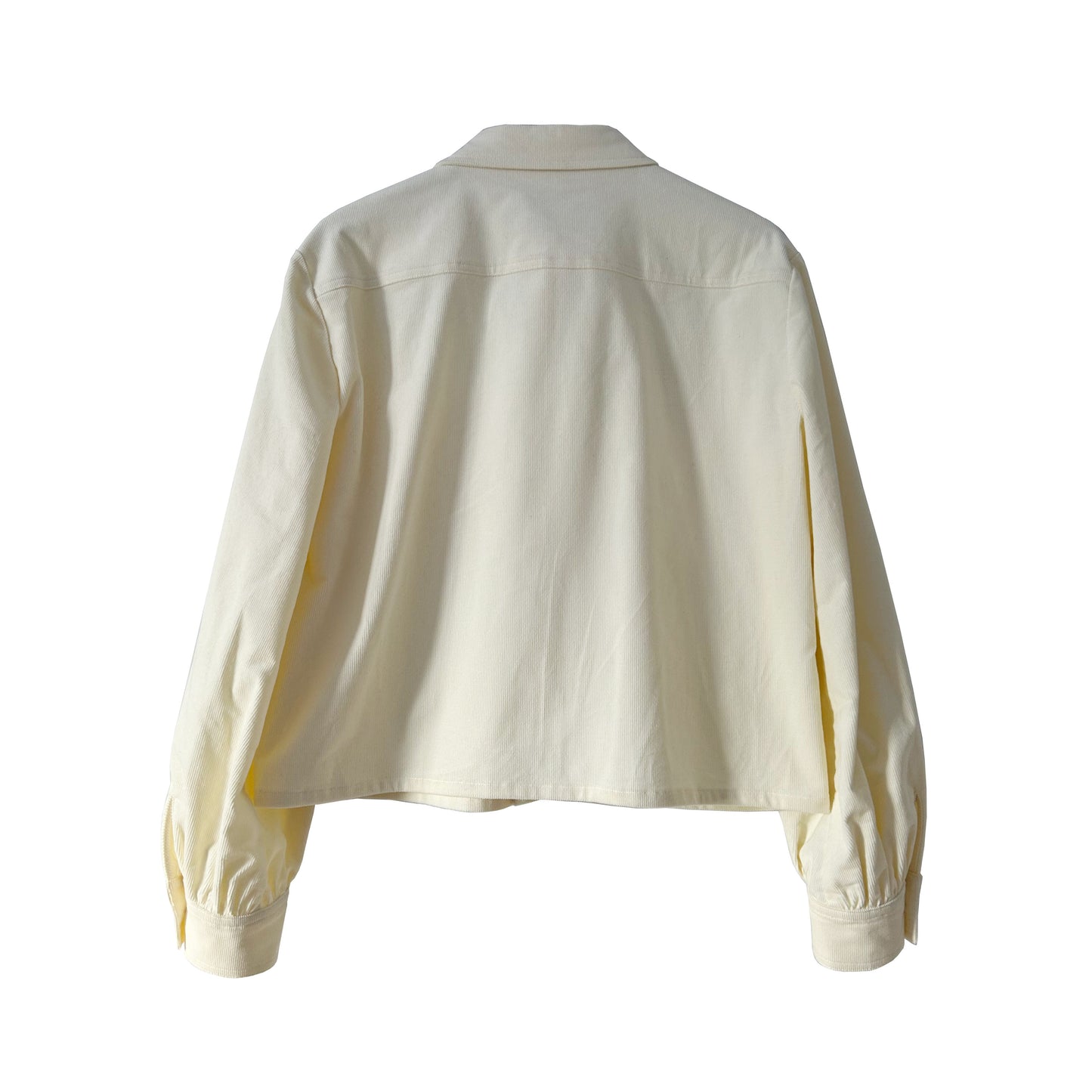 Corduroy Military Blouse in Ivory